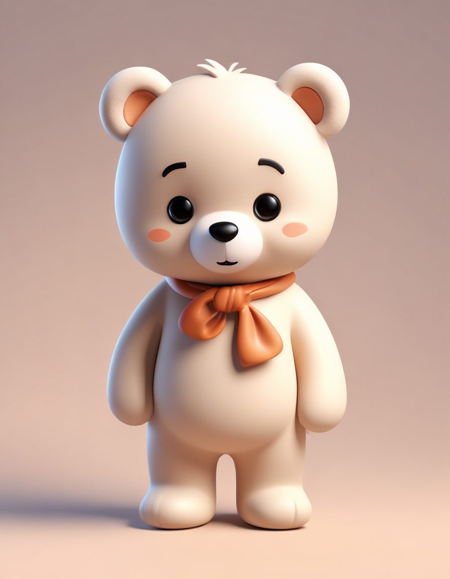 🐻毛绒玩具控！抱着泰迪熊的呆萌Chibi，超治愈粘土风头像