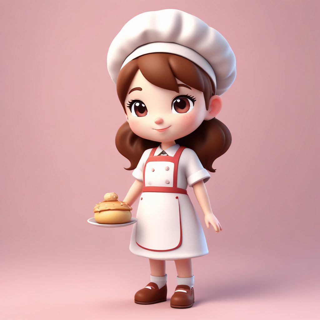 👩‍🍳美食家Q版女孩！甜点师造型黏土手办，厨房治愈系！