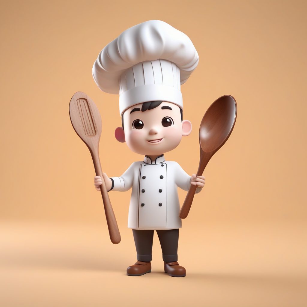 美食主题:Pop Mart风格Q版厨师Manga Chibi 3D粘土效果提示词大全