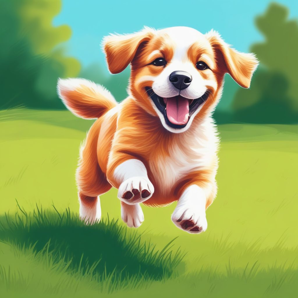 🐕萌宠日常！治愈系小狗玩耍手绘，蜡笔风格头像绝了！