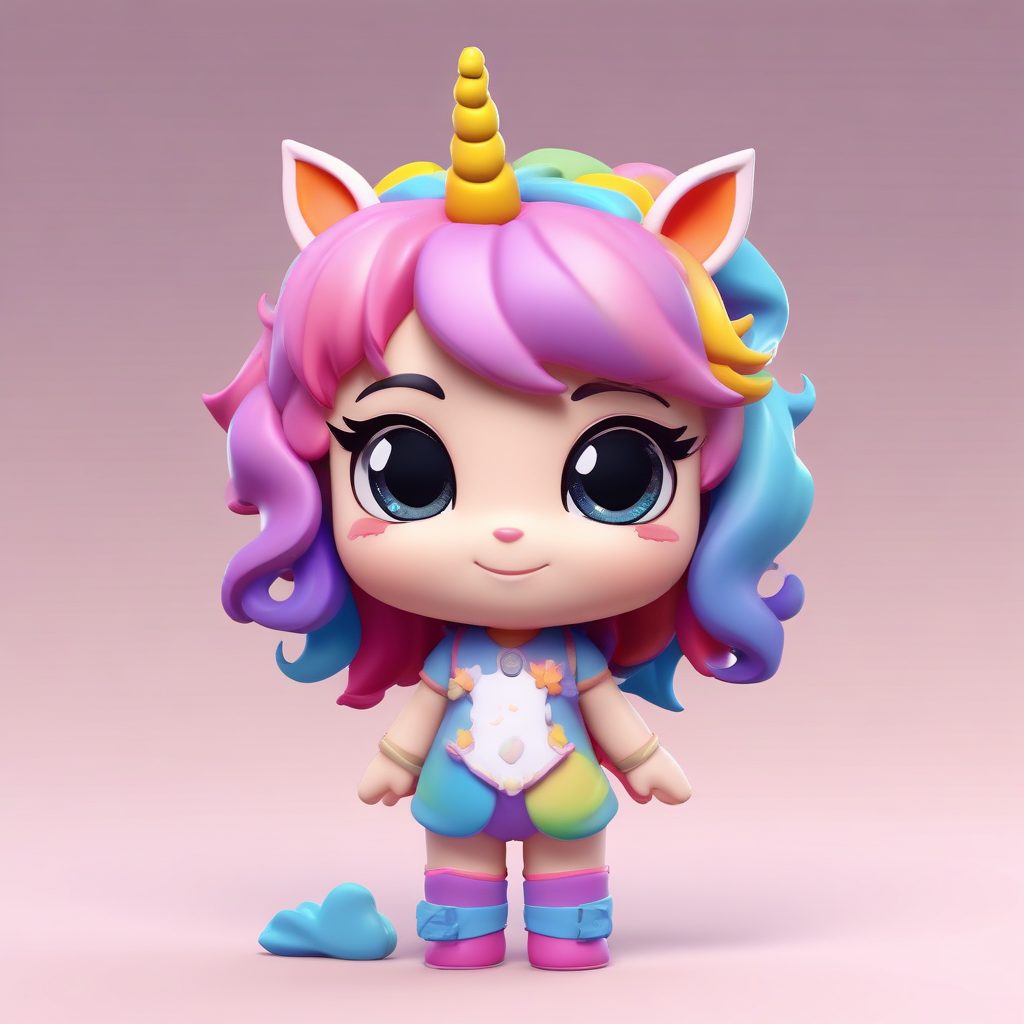 🦄梦幻独角兽女孩！彩虹配色Q版手办，盲盒收藏级细节！