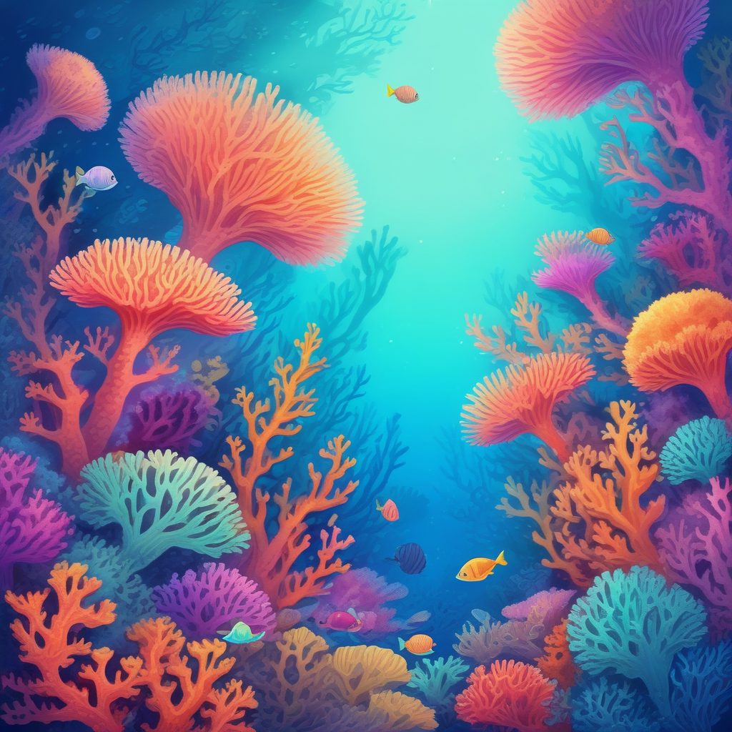 梦幻海底手绘插画教程：AI生成发光珊瑚礁蜡笔画风技巧分享