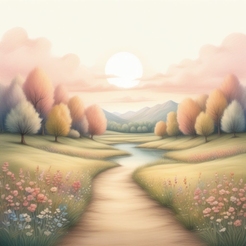 梦幻滤镜 | 奶油色系软边风景插画，小清新头像背景必备！