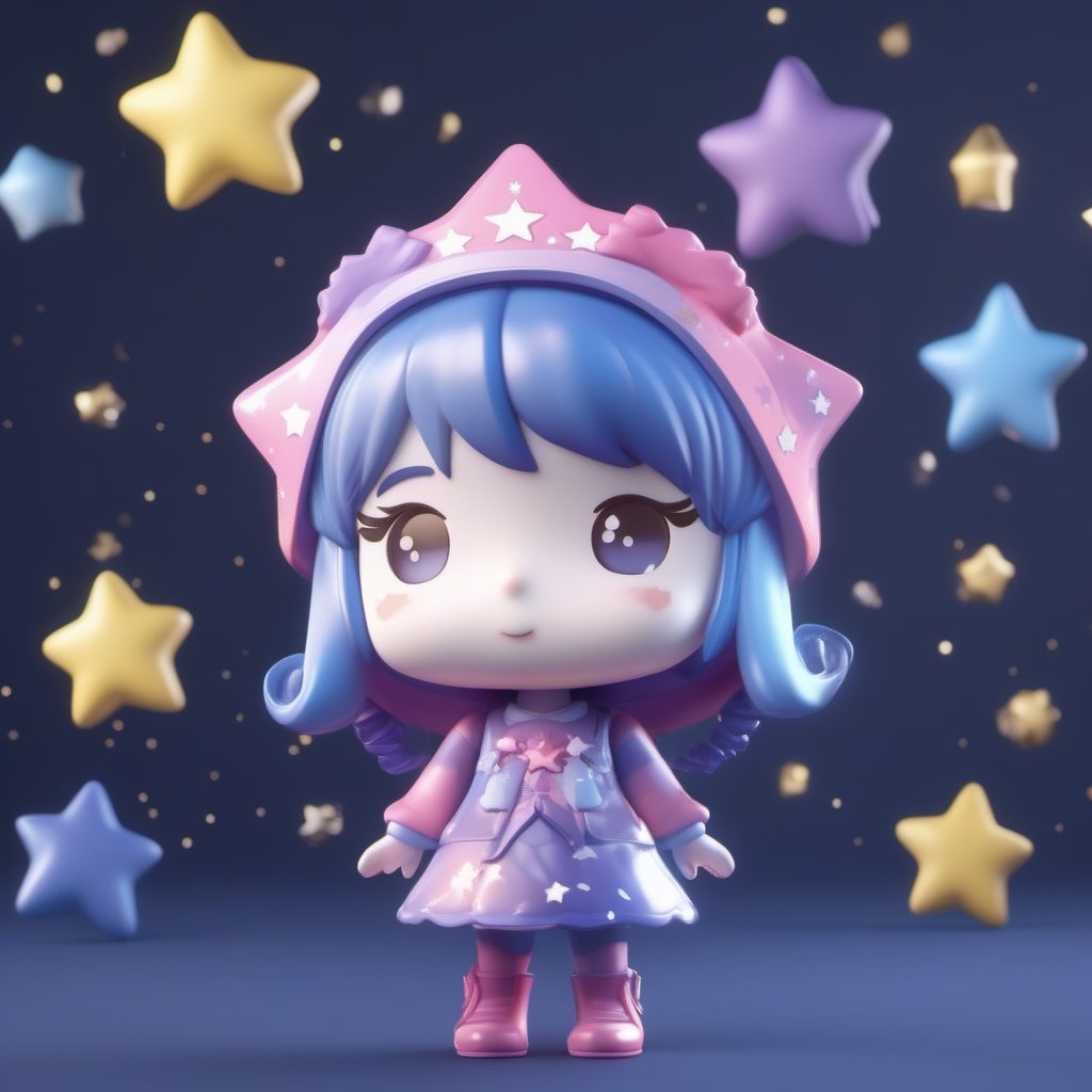 梦幻星空糖果Q版:Midjourney光线追踪技巧与提示词