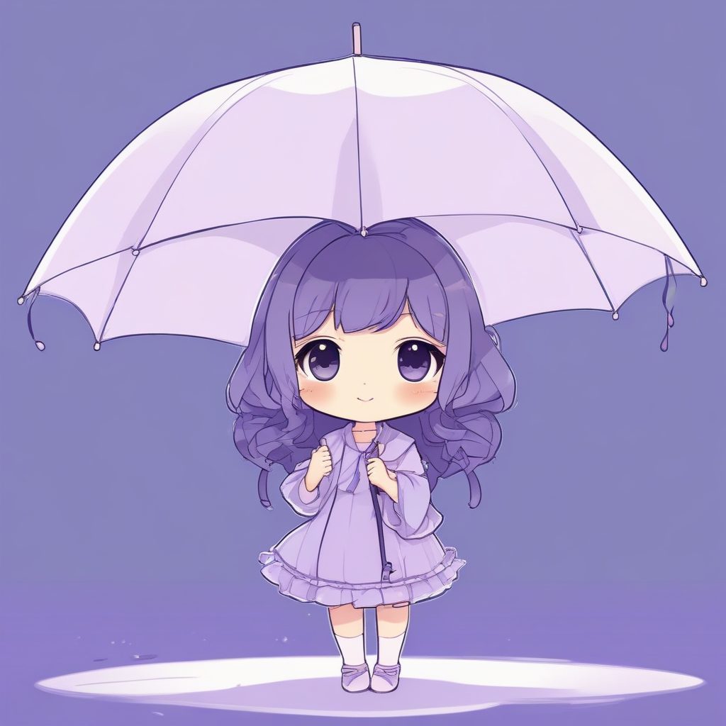 🦄梦幻紫罗兰Chibi✨仙气飘飘Q版全身像AI提示词