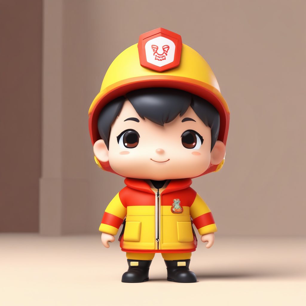 萌系消防员Q版手办！制服控必看，高细节C4D粘土模型