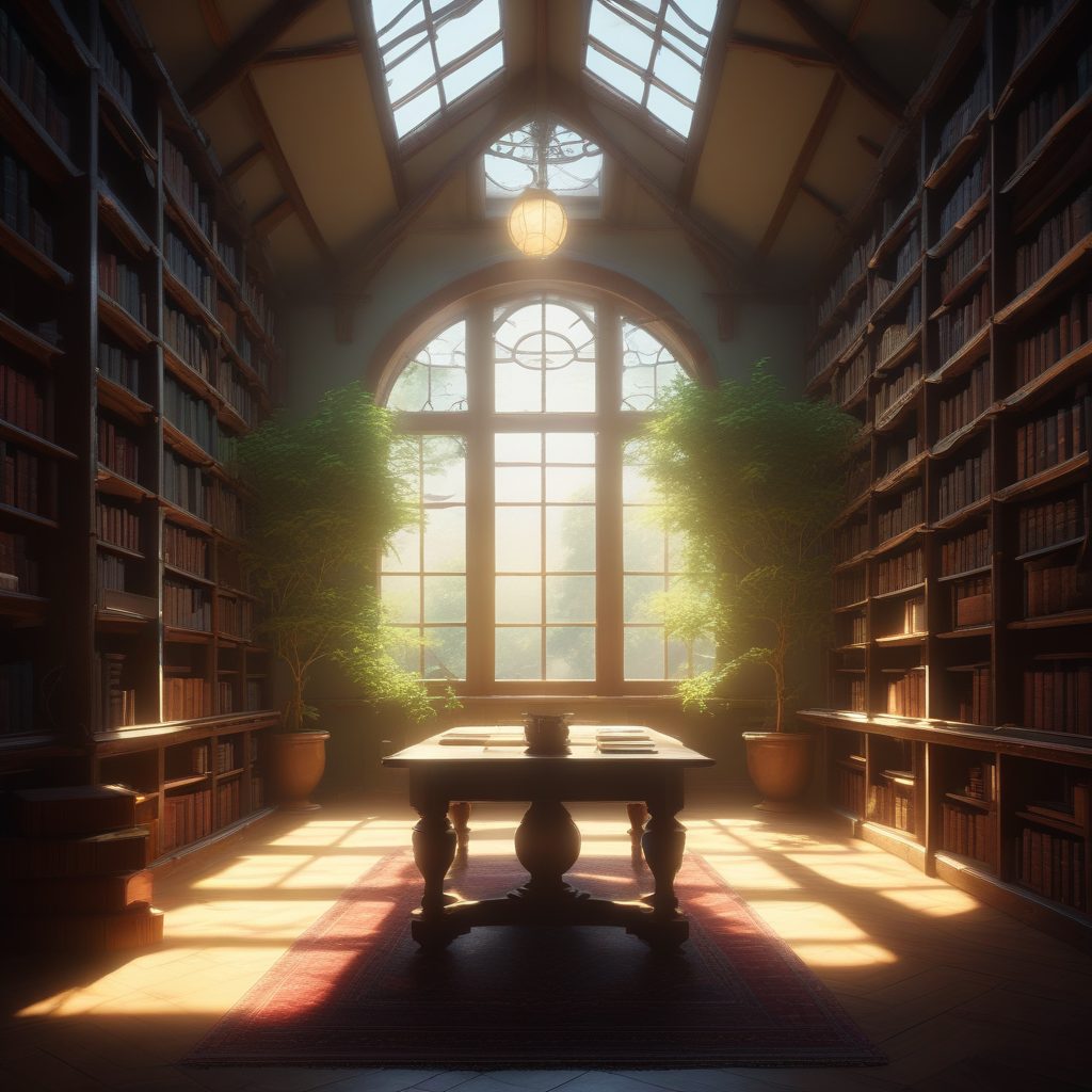 📚秘密图书馆!吉卜力治愈系室内景,高细节手绘插画风!