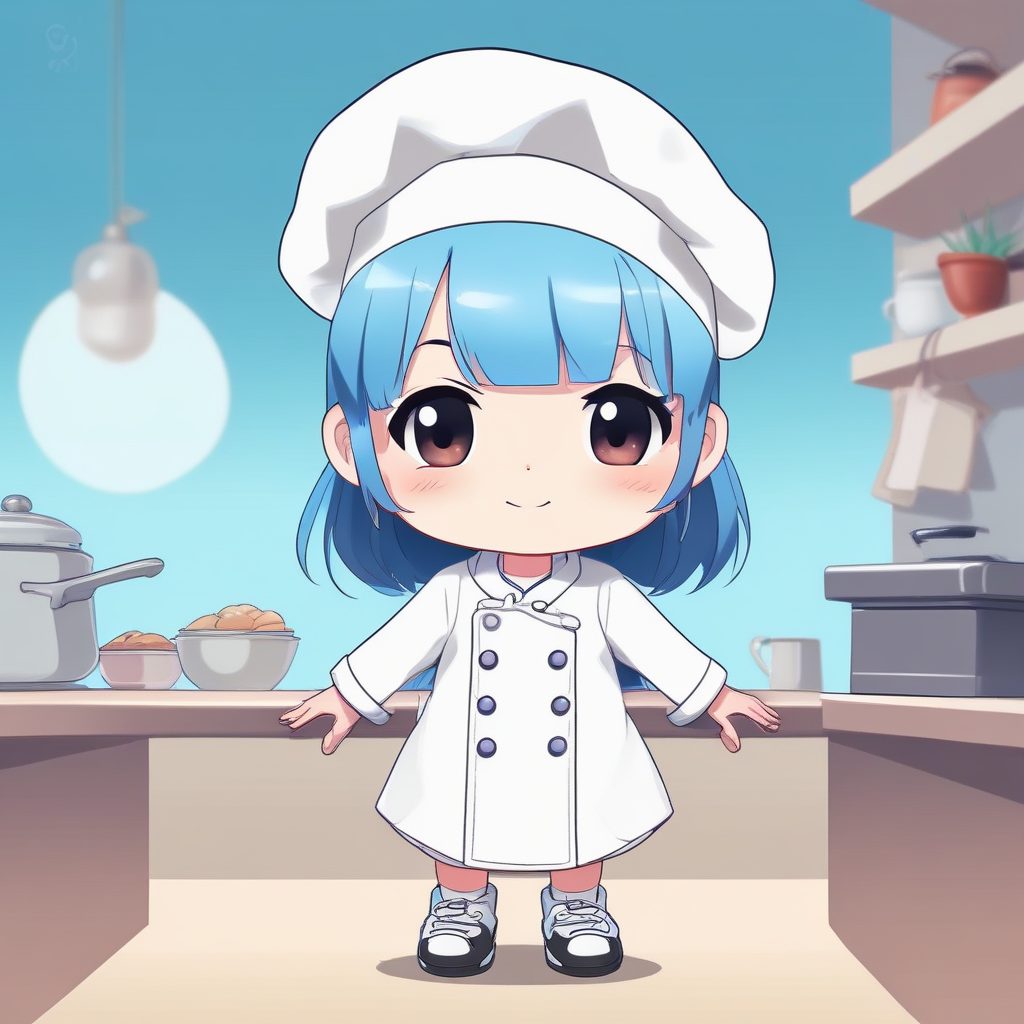 🔪米其林小厨Q版！专业范儿一个可爱时尚Q版动漫人物，表情动作丰富，美食博主必备头像公式