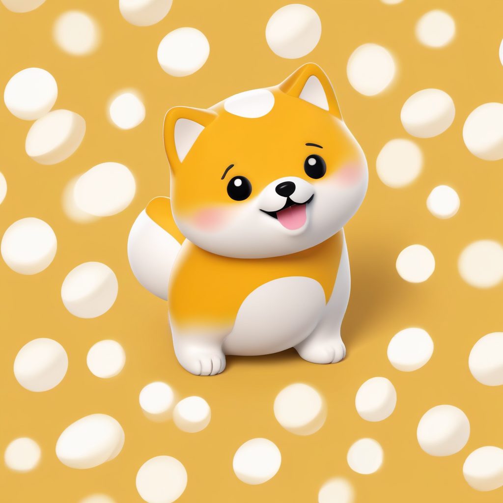 Midjourney超治愈：柴犬Q版头像生成！纯色背景3D软萌站姿，一键换头