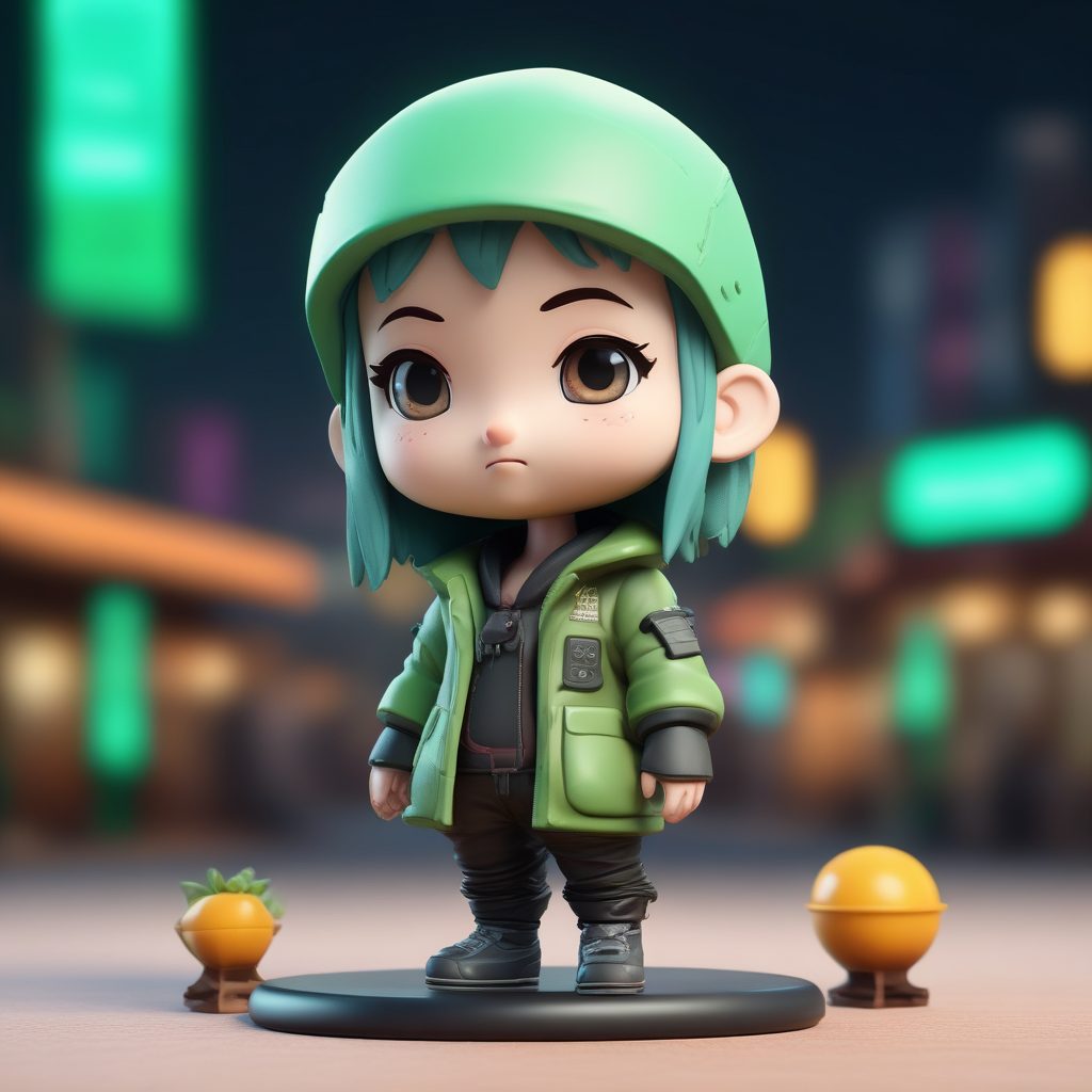 🍜 Midjourney：Q版浮空市场摊贩，赛博朋克美食盲盒全身像！