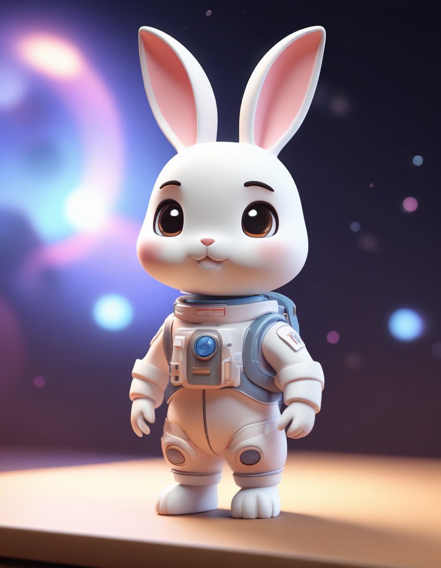 Midjourney:Q版宇航服兔子!超萌动物系盲盒,治愈系壁纸必存