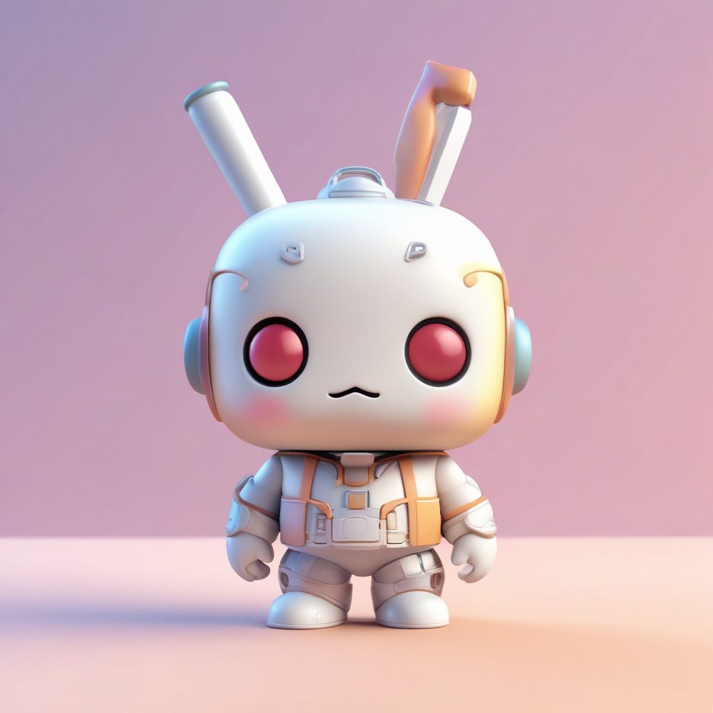 🥤 Midjourney提示词：超萌珍珠奶茶赛博格！黏土材质治愈系盲盒