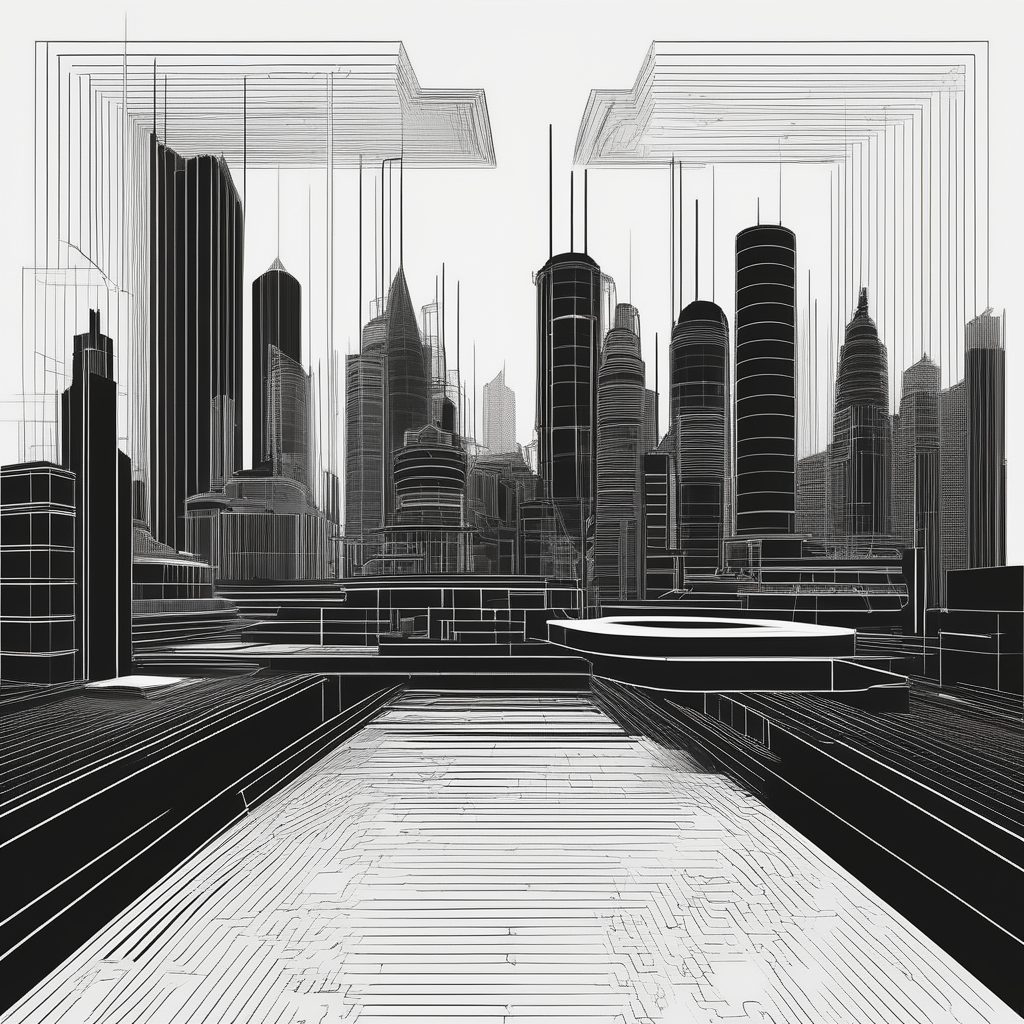 极简主义线稿艺术：2px 矢量图创意画面生成（SD/MJ 超震撼提示词解析）