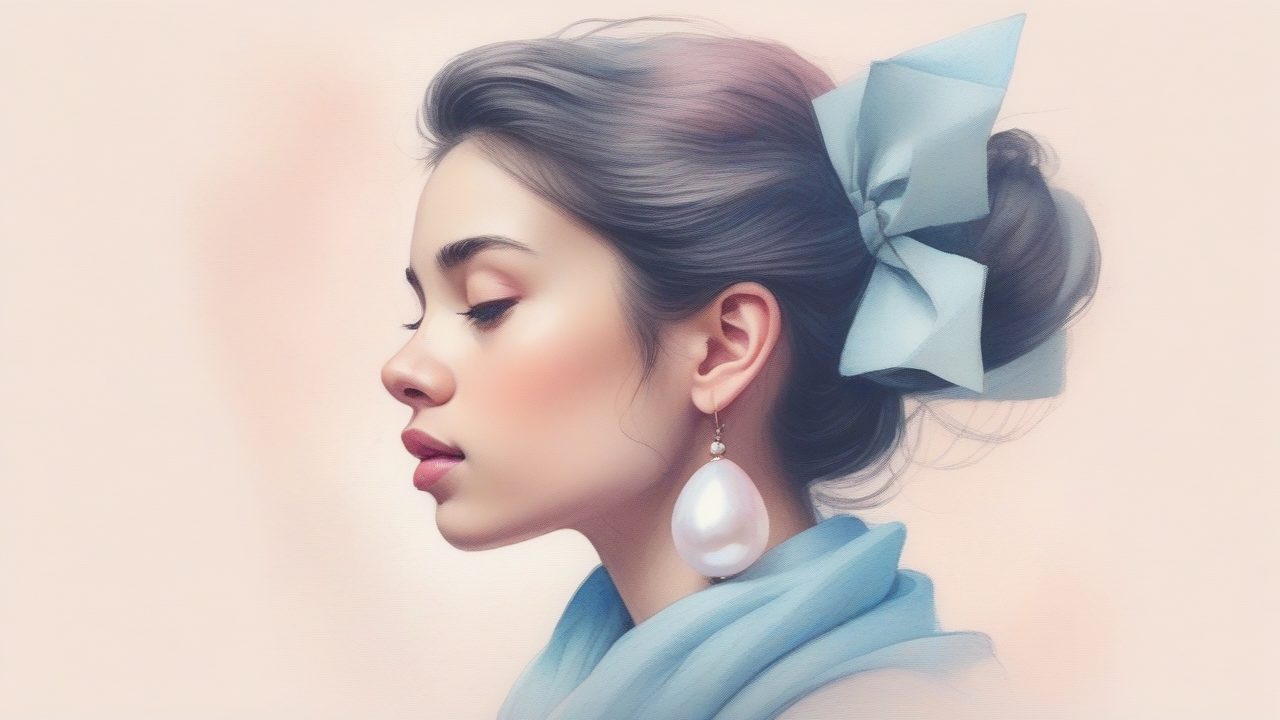 专业级纸张纹理:AI生成粉蓝系时尚女孩装扮(SD/MJ绘画灵感)