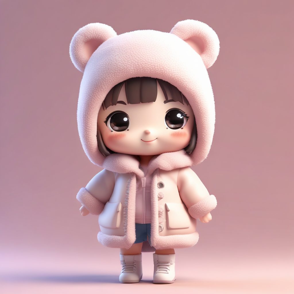 SD/MJ通用：超甜！冬日甜品系Q版少女，抱抱熊粘土手办风