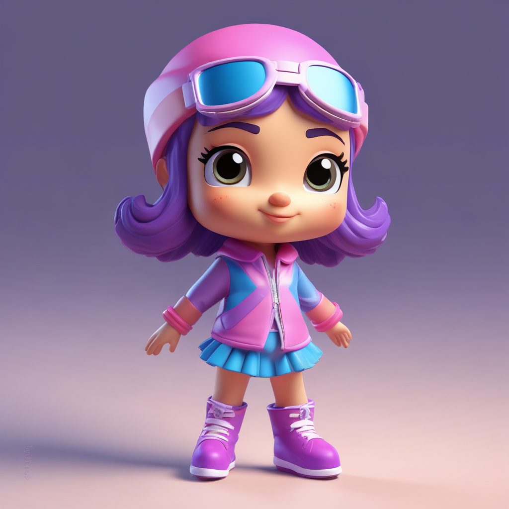 SD/MJ通用：Q版复古滑冰服女孩！80年代复古冬日全身像