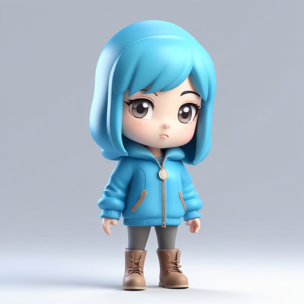 SD/MJ通用：Q版少女冬日靴子造型，跺脚生气表情，超萌反差