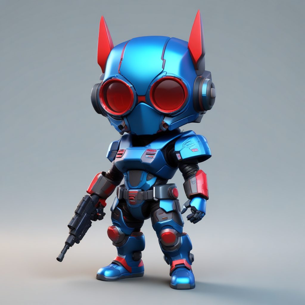 🔫硬核Q萌！SD/MJ通用赛博赏金猎人模型，全身机甲风！