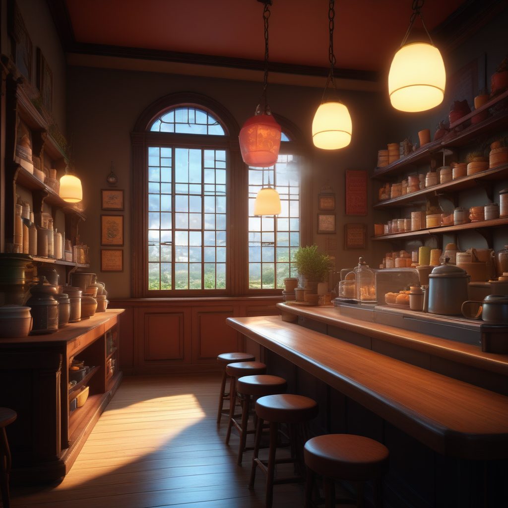 🔮魔法咖啡厅!高饱和度奇幻内景,吉卜力治愈风,适合做插画素材!