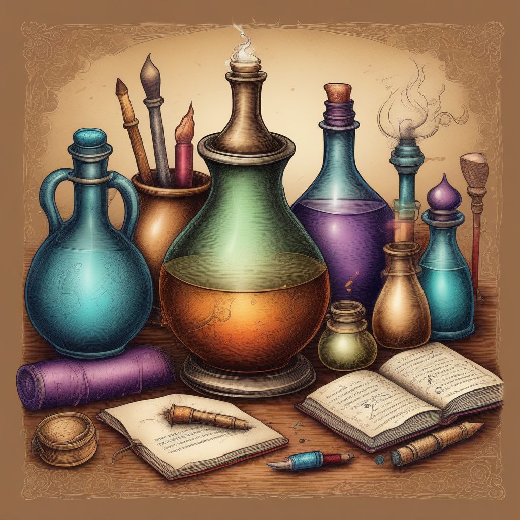 ✨魔法药剂：异想天开的炼金术插画，暗黑童话风水彩，氛围感小众！