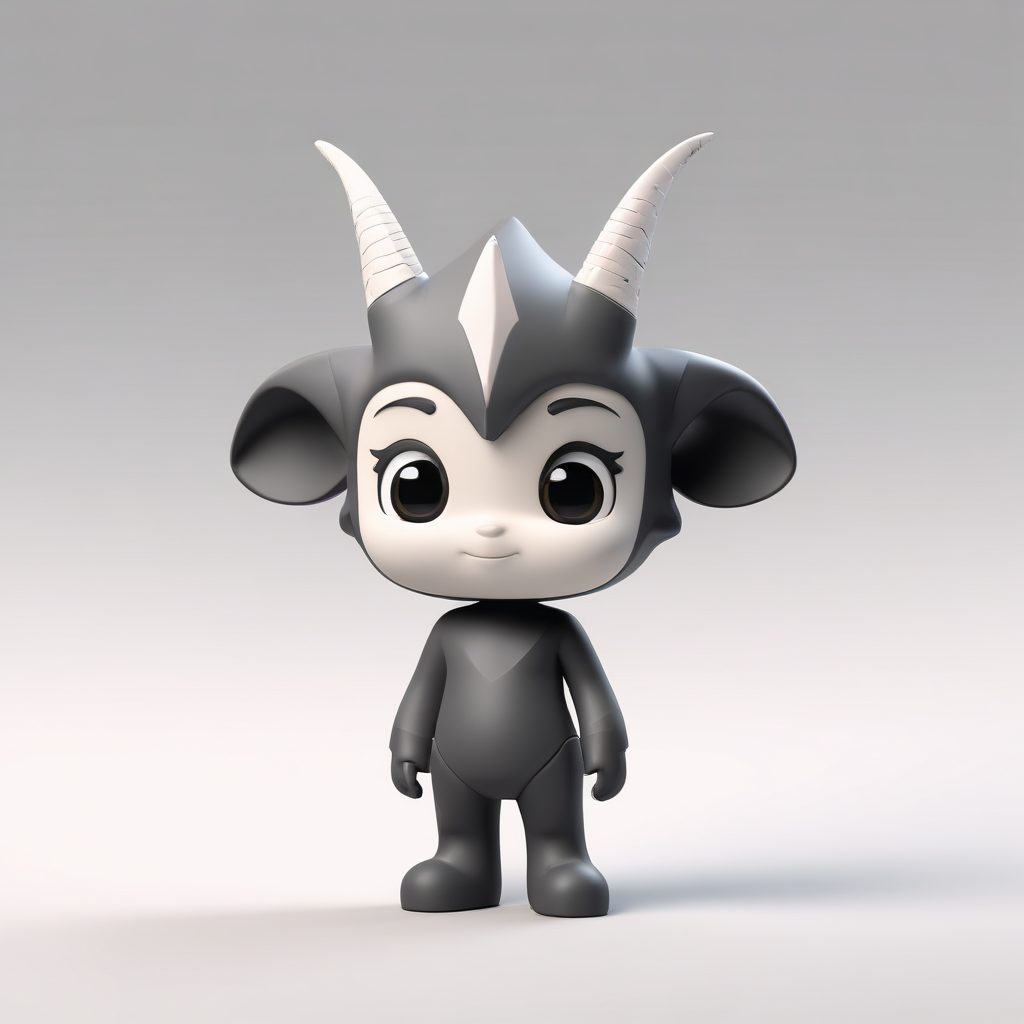 摩羯座变种：极简主义C4D建模！几何图形粘土风Q版头像！