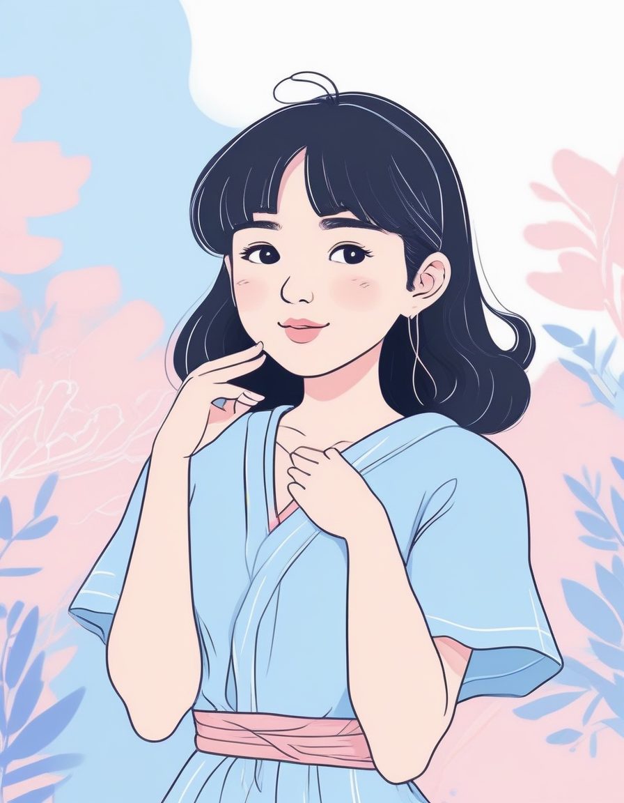 💌拿来做微信表情包！极简手绘少女，超萌的Q版动态图