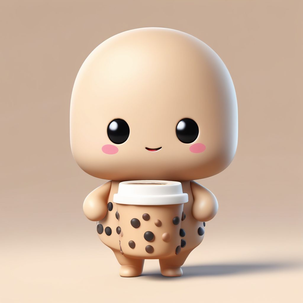 🥤奶茶控专属！超萌珍珠奶茶Q版全身像，黏土质感头像生成