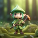 粘土质感Q版森林精灵:Octane渲染3D盲盒手办动态姿势创作技巧 7 nian tu zhi gan q ban sen lin jing ling octane xuan ran 3d mang he shou ban dong tai zi shi chuang