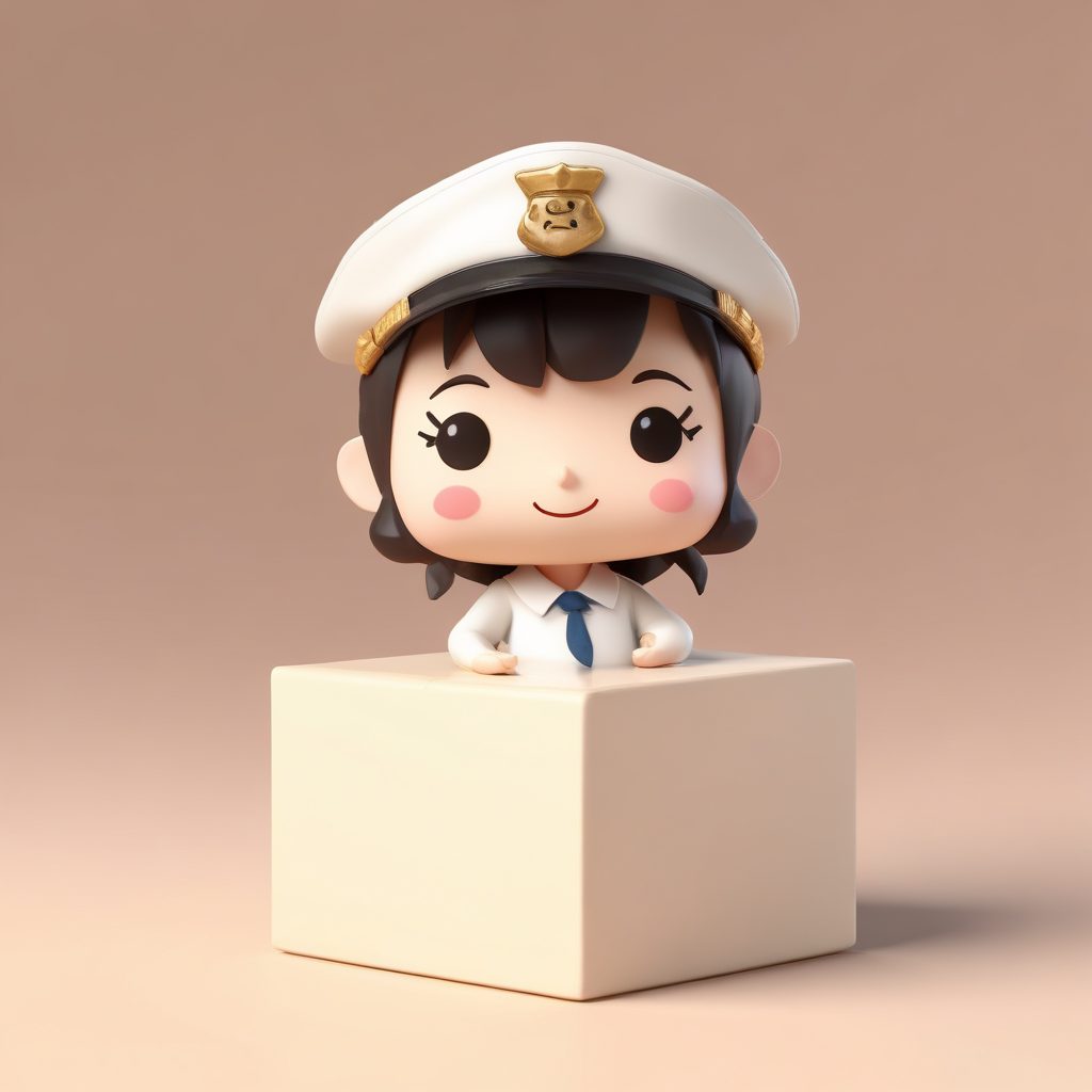 牛奶盒船长：C4D 8K高光渲染下的海洋主题Q版全身照