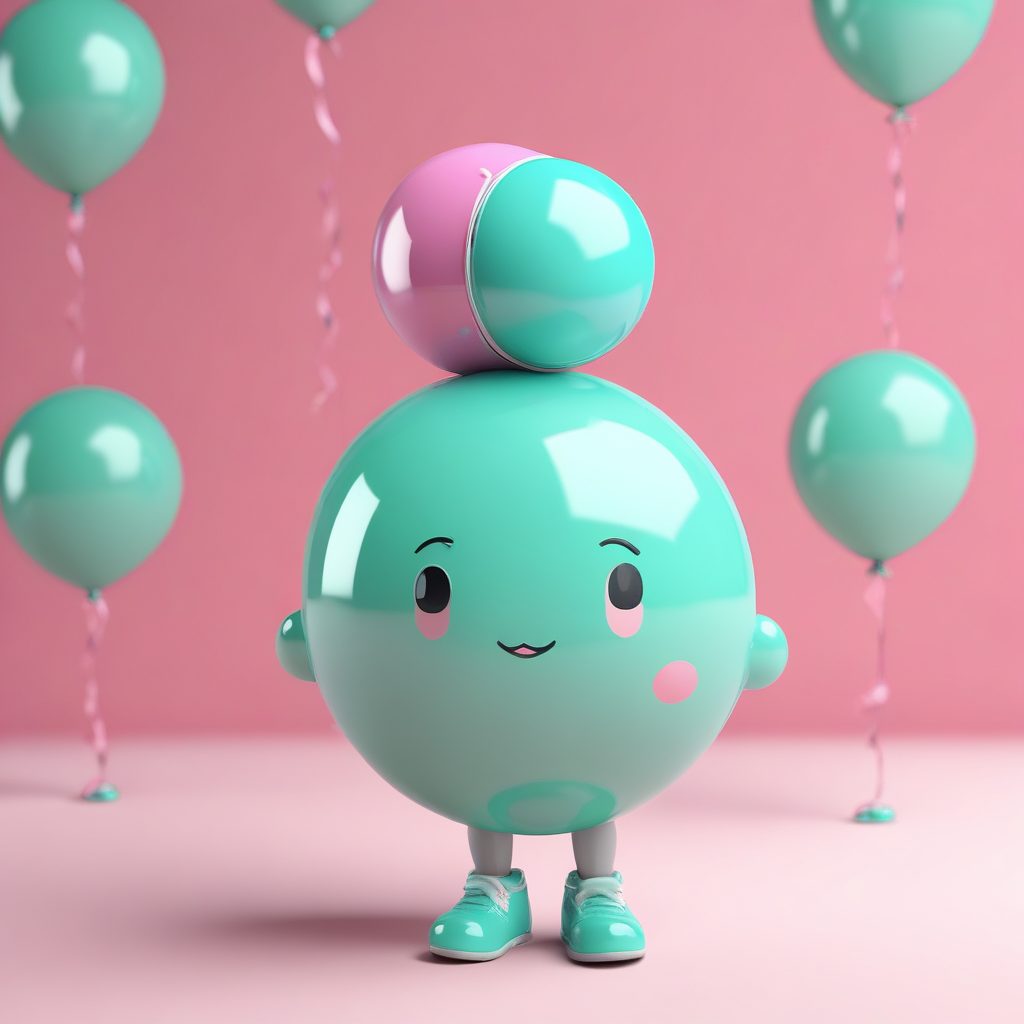 泡泡糖飞行员：C4D高光渲染下的超现实动态Q版模型