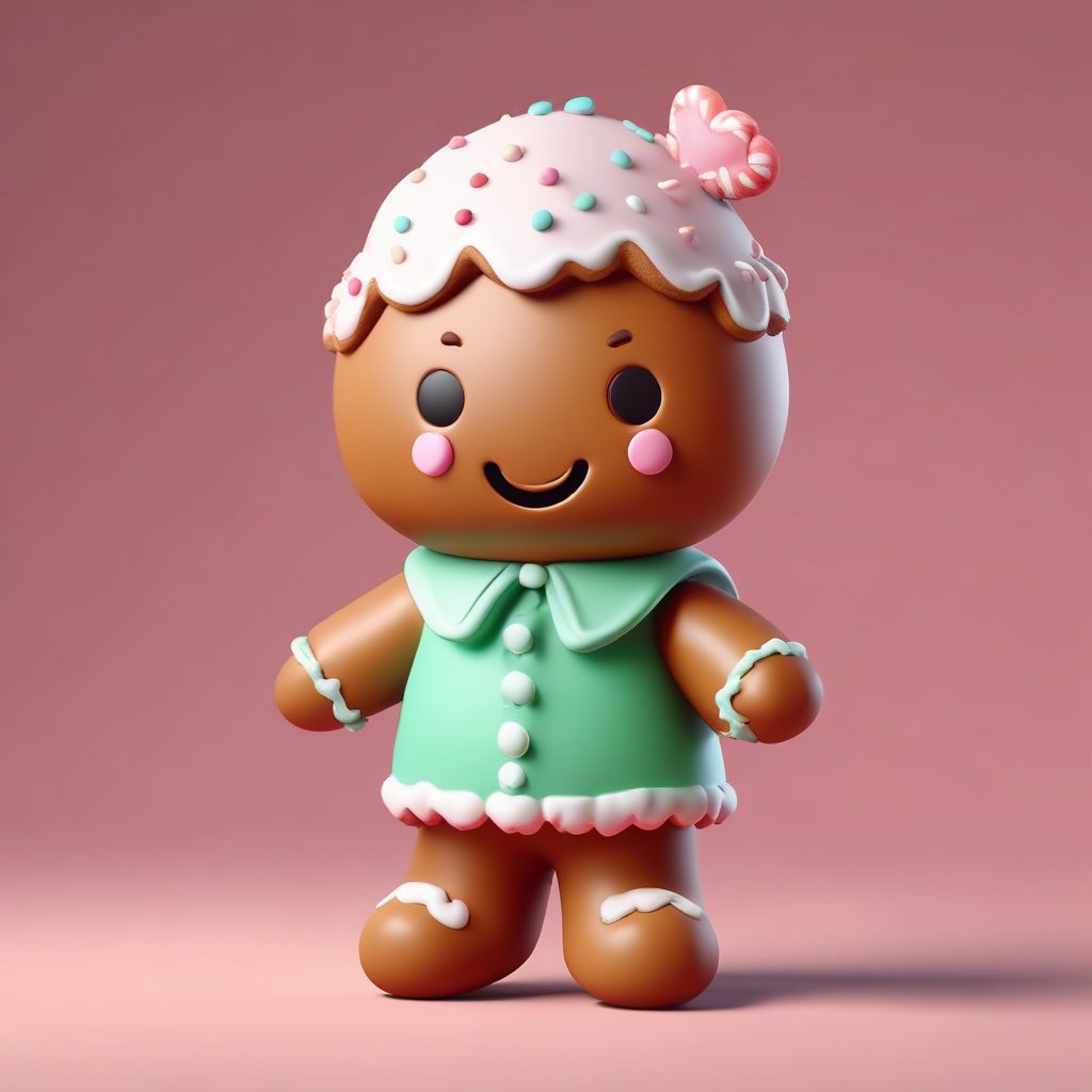 Pastel色粘土姜饼人:3D盲盒C4D渲染图生成教程(高细节8K)