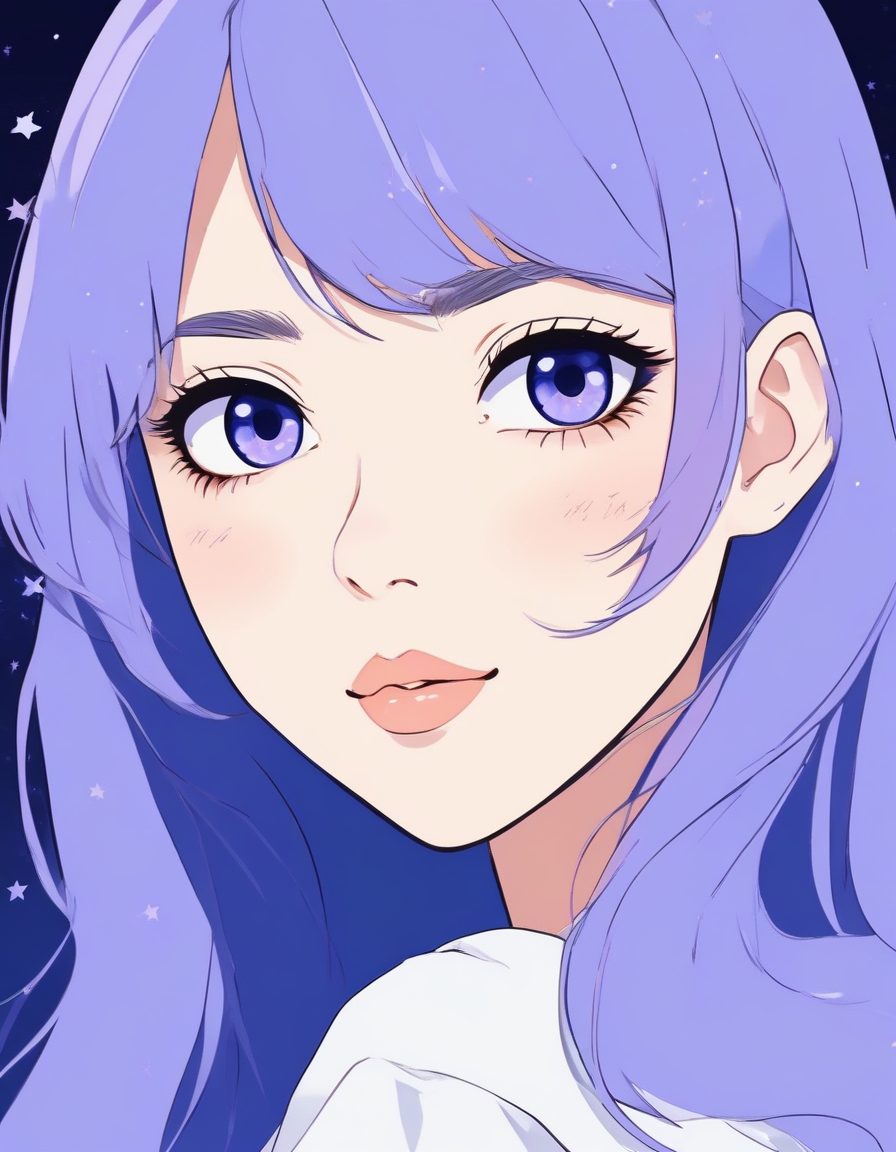 ✨朋友圈背景图预定!梦幻星空少女,低饱和唯美插画风