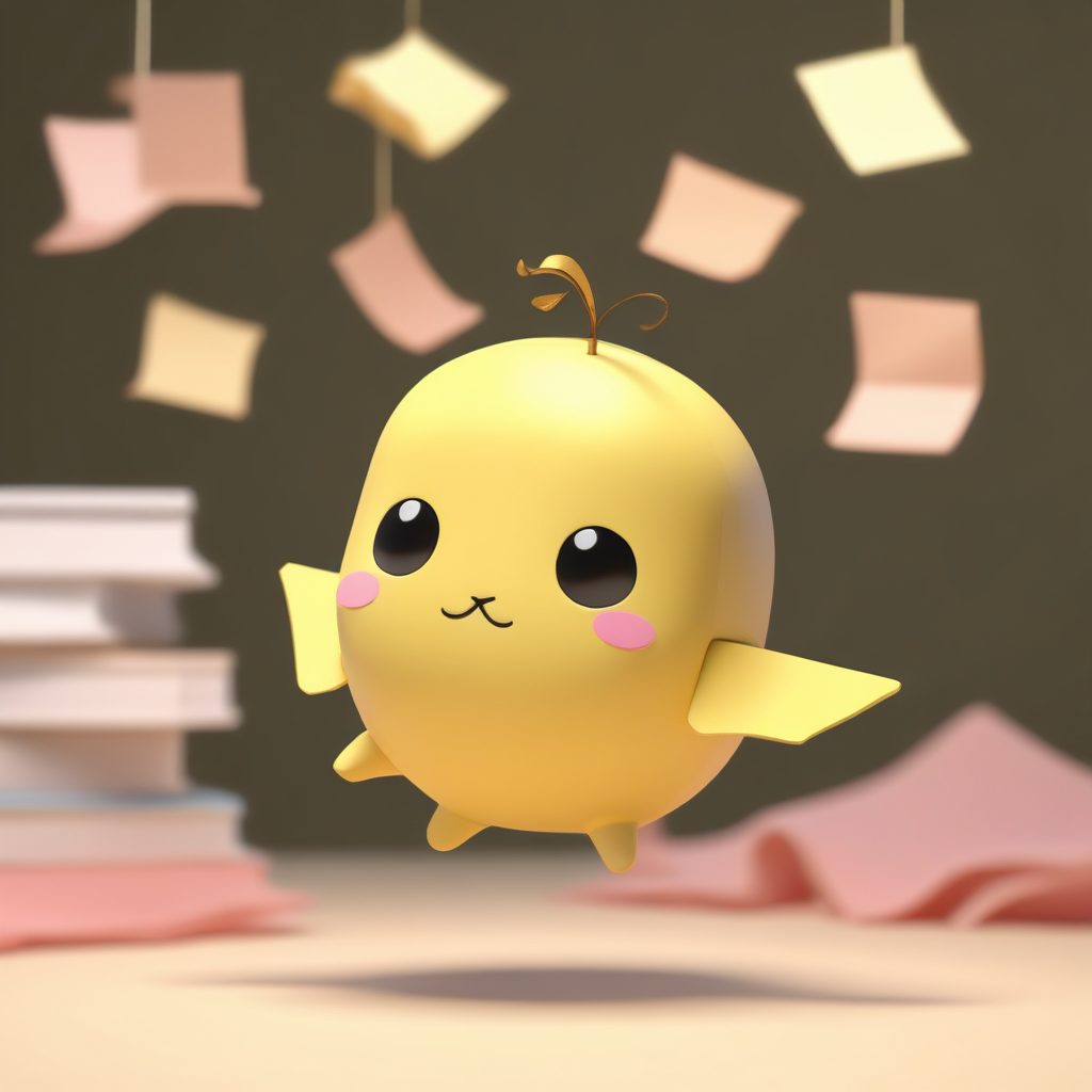 漂浮的书虫:C4D立体渲染下的盲盒美学与唯美构图