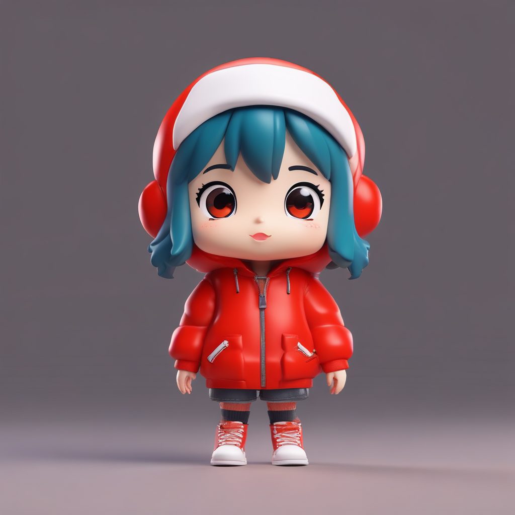 Pop Mart风格:极简动漫冬装全身照生成技巧(羽绒服篇)