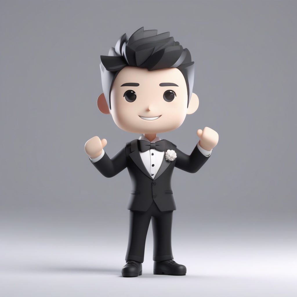 Pop Mart婚礼Q版新郎:8K高细节粘土公仔AI绘画提示词与创作技巧