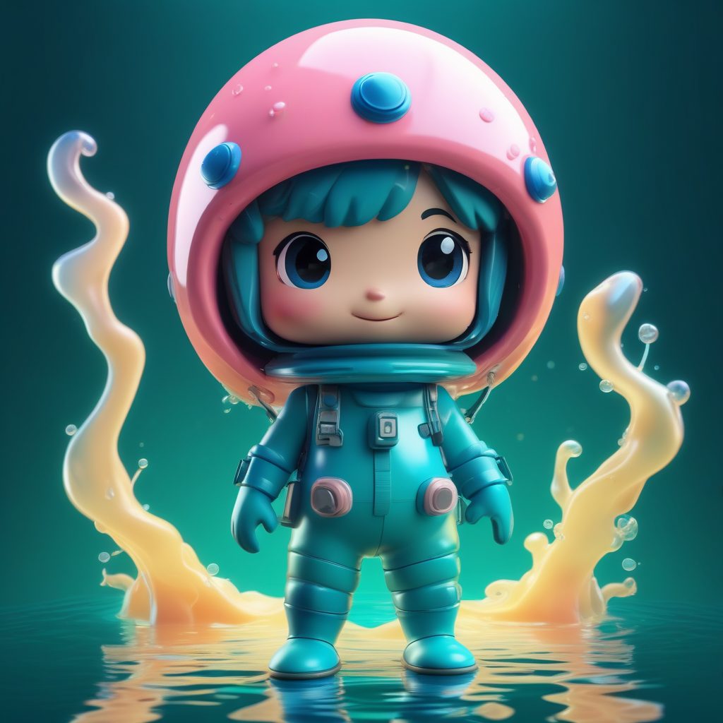 Pop Mart深海潜水员:Octane渲染下的柔和色彩粘土模型制作指南