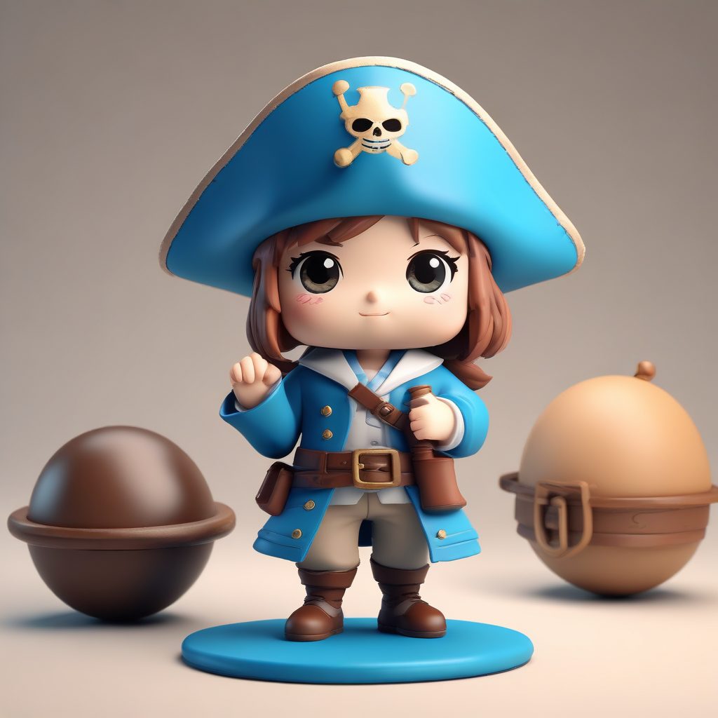 ✨Pop Mart手办风！黏土质感小海盗Q版全身像教程 | 收藏级壁纸