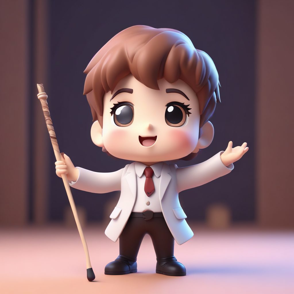 Pop Mart Q版音乐家：指挥交响乐的夸张动态与投入表情