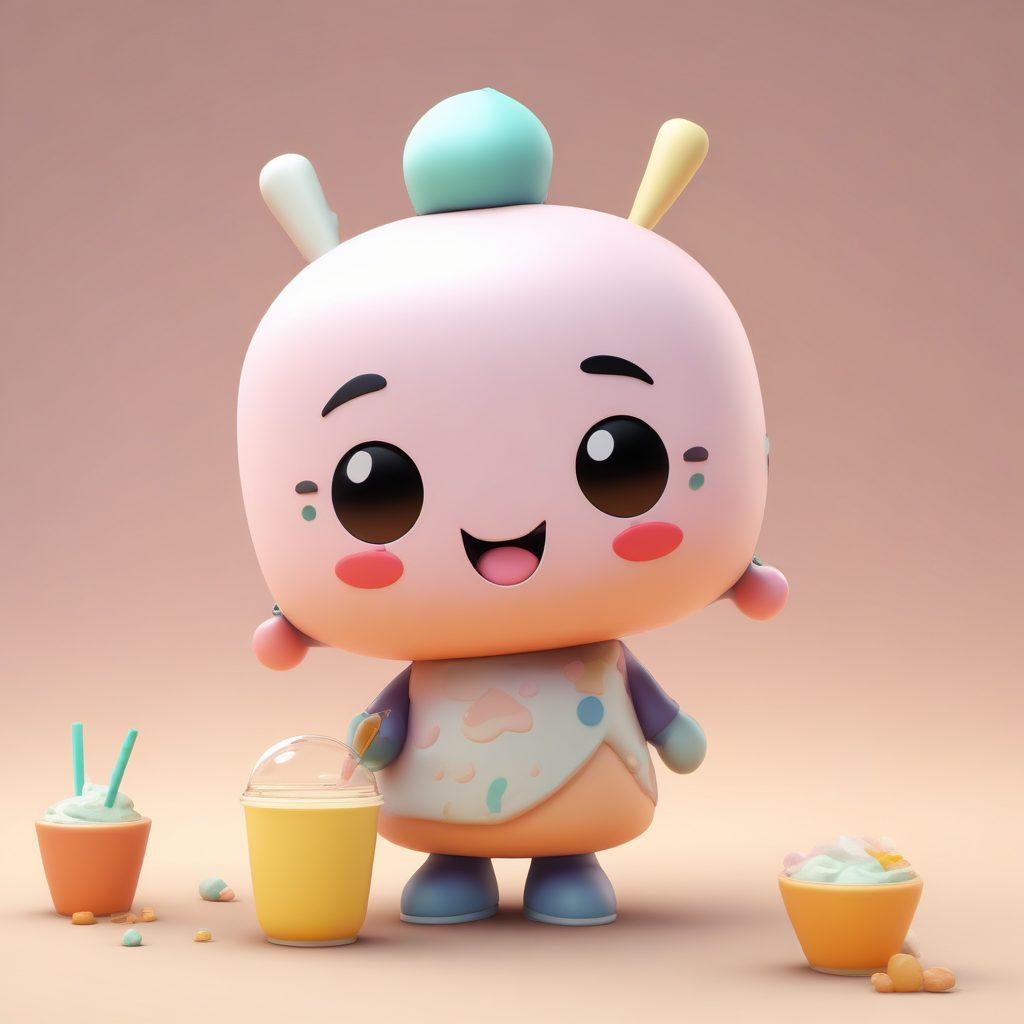 Q版吃货表情包:AI 绘画教程生成吸波霸奶茶的幸福瞬间