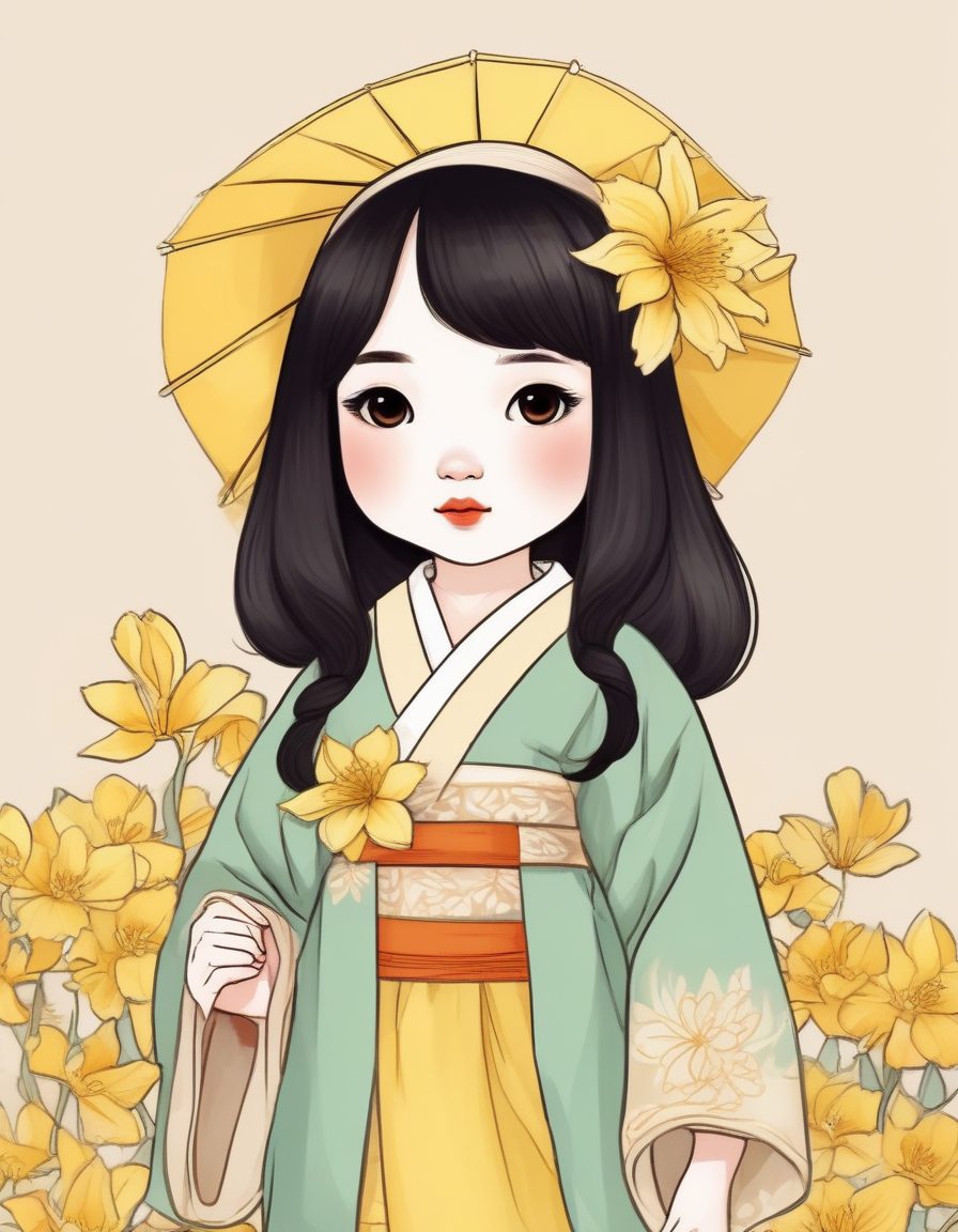 Q版动漫风格：AI生成可爱时尚日系少女肖像