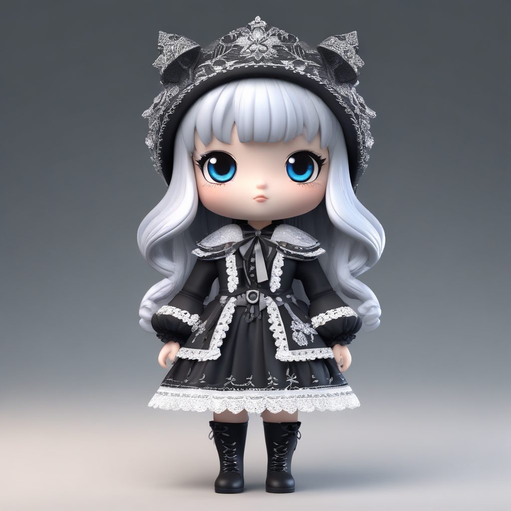 Q版洛丽塔冬装：高细节粘土手办C4D渲染教程