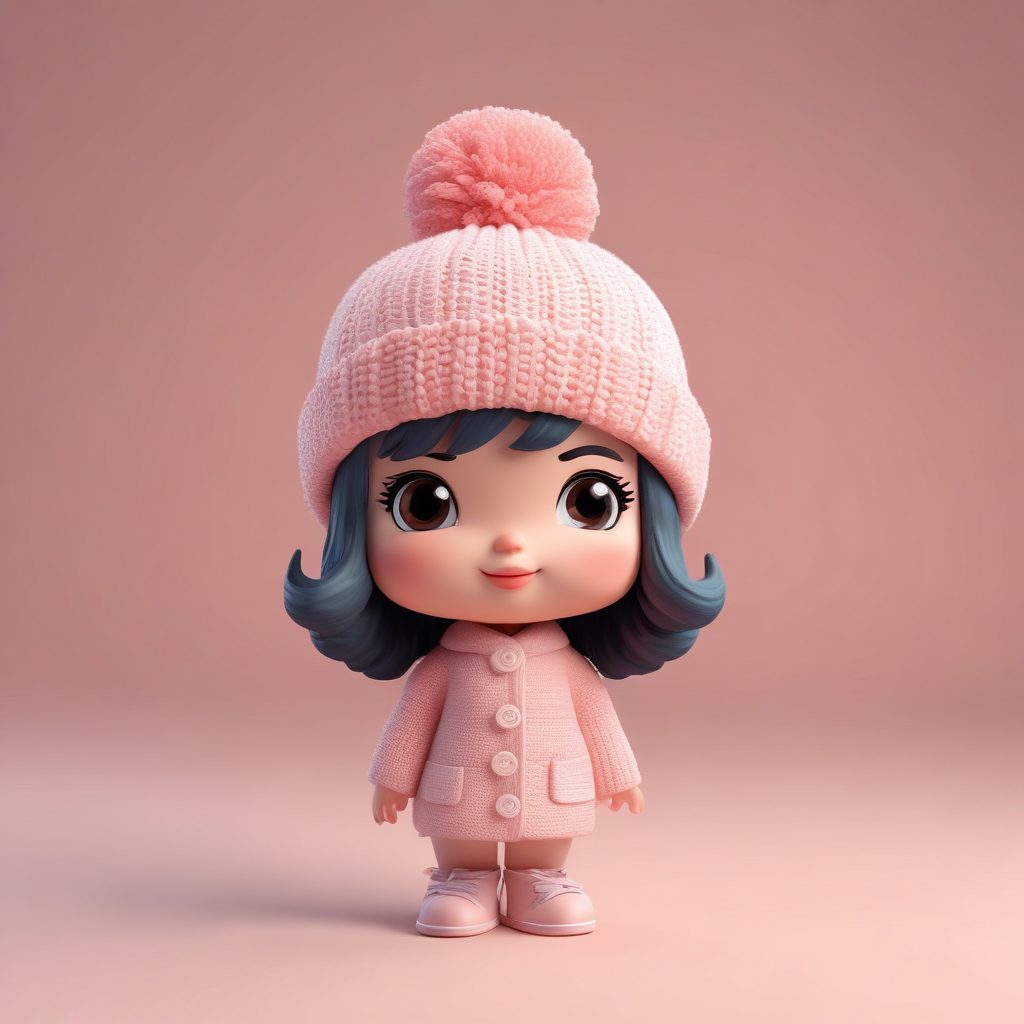 俏皮眨眼Q版：戴着手套的可爱眨眼动态表情3D模型