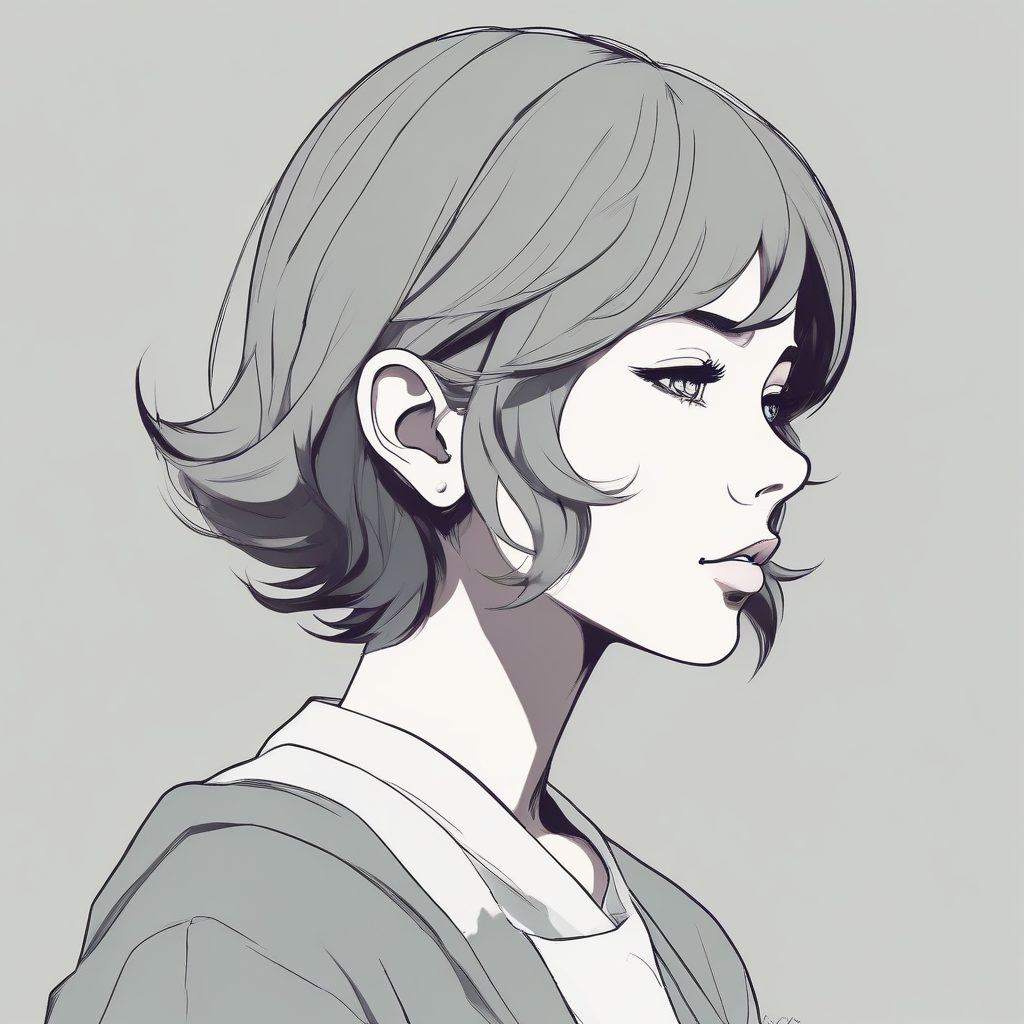 【清冷风】侧颜极简头像：无表情少女与纯色背景的AI生成指南