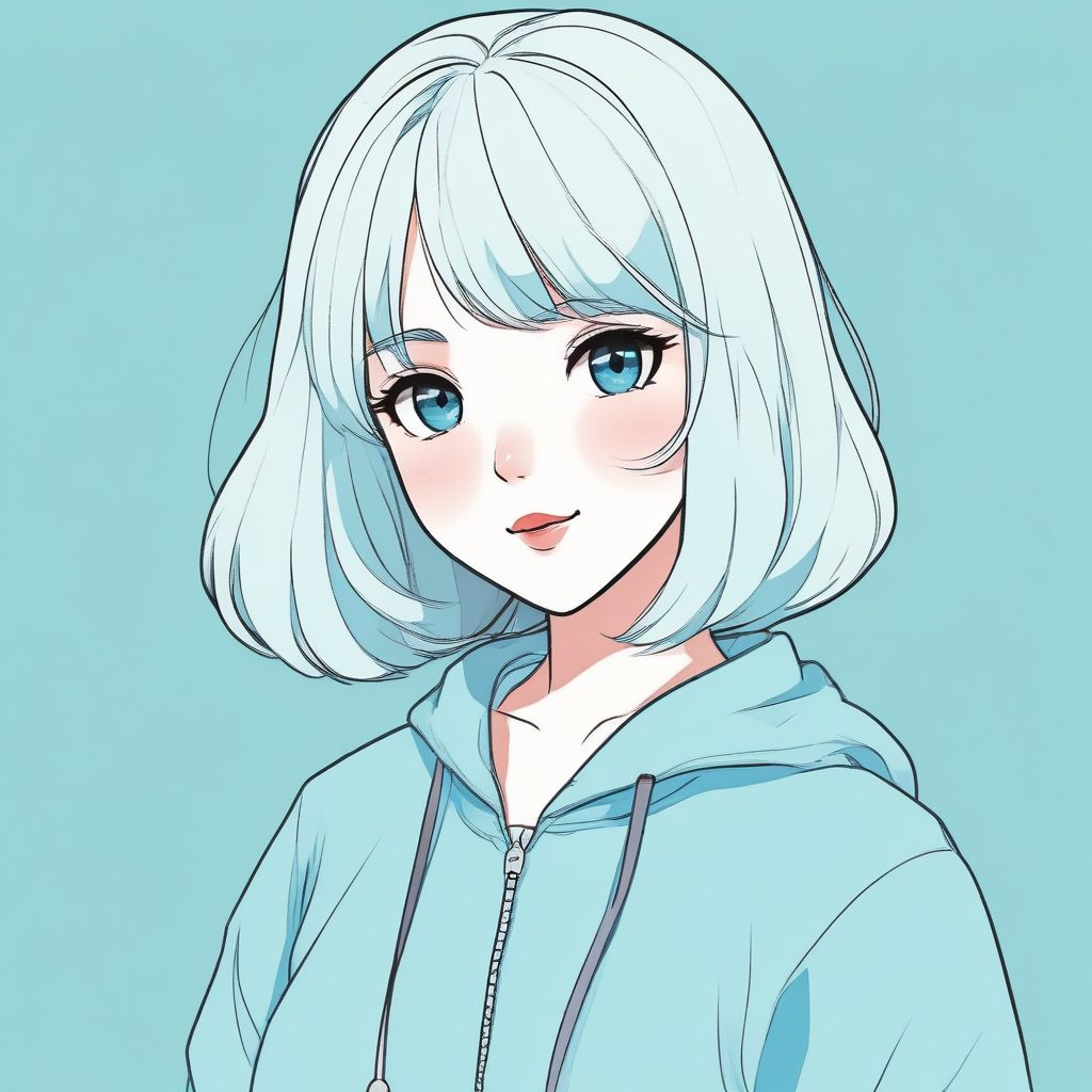 🌊清冷系二次元头像！低饱和冰蓝色系，极简风高冷女神必备！