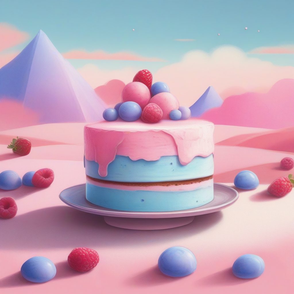 清新治愈:粉蓝系极简甜点插画的彩色铅笔手绘技巧