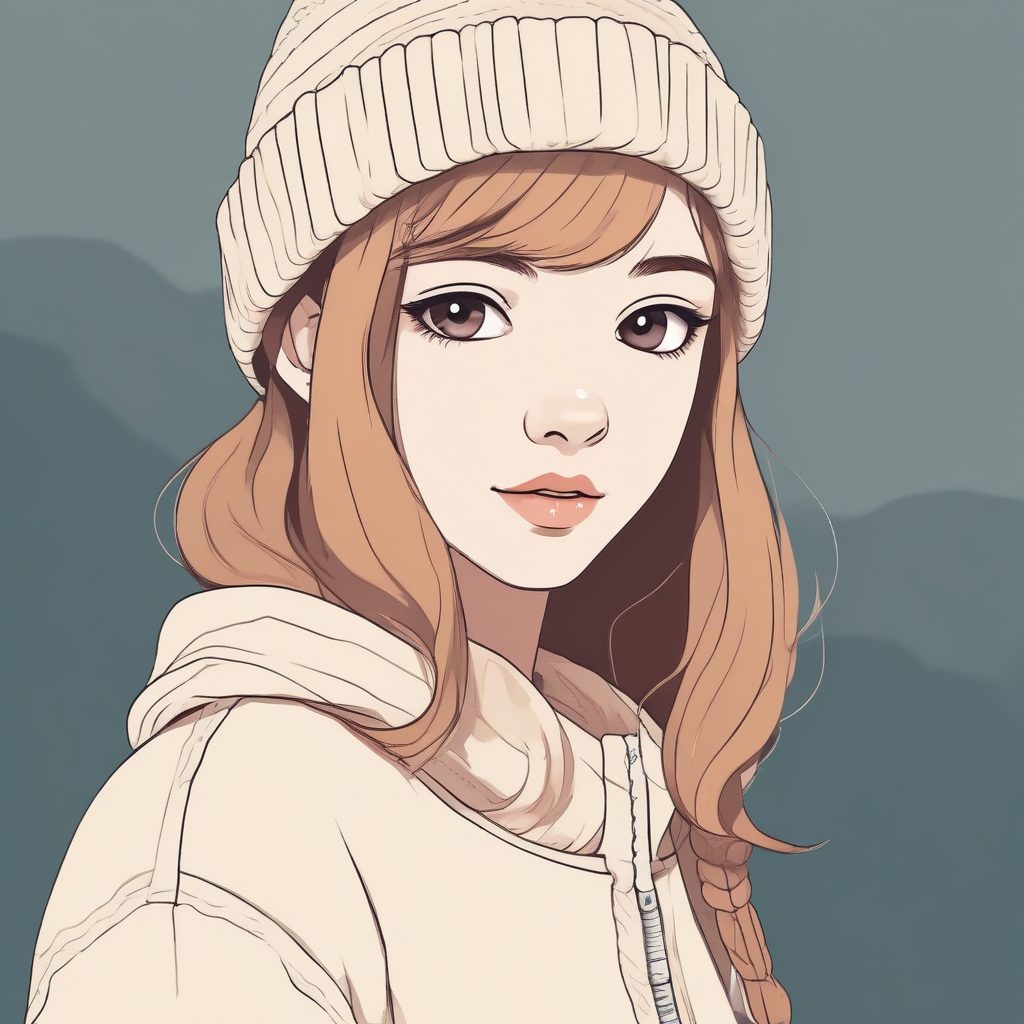 🧶秋冬氛围感头像:极简风毛线帽女孩,暖系低饱和度配色公式