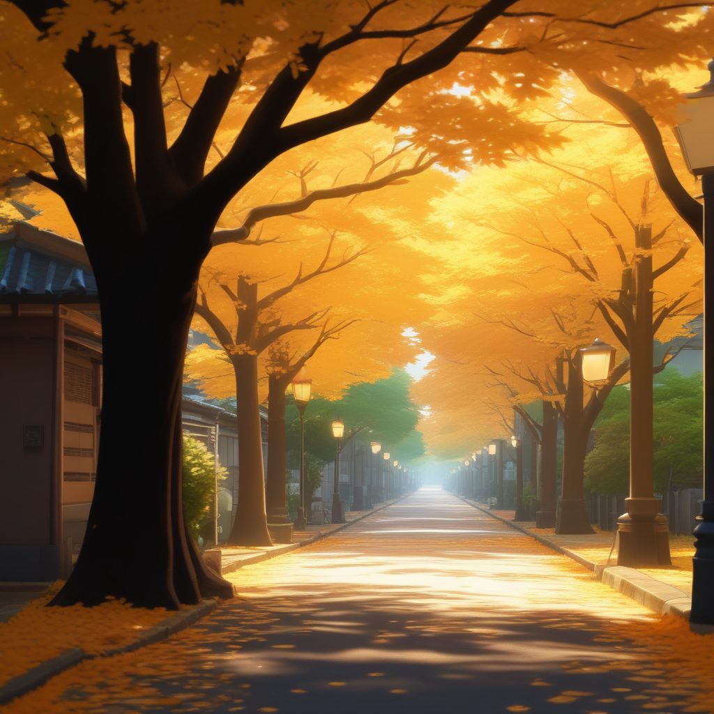 🍂秋日治愈!新海诚风唯美街道,高细节落叶纹理,做手机壁纸!