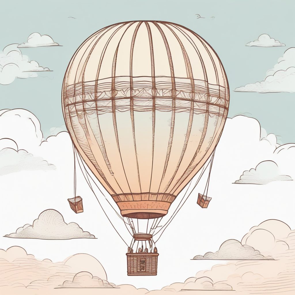 🎈去旅行吧！极简线条热气球插画，异想天开的童话风格，封面必备！