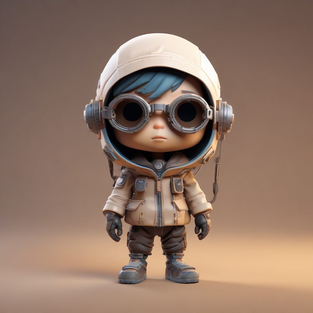 全网首发！超萌Q版机械乞丐侠🤖C4D模型风，全身站姿头像绝了！