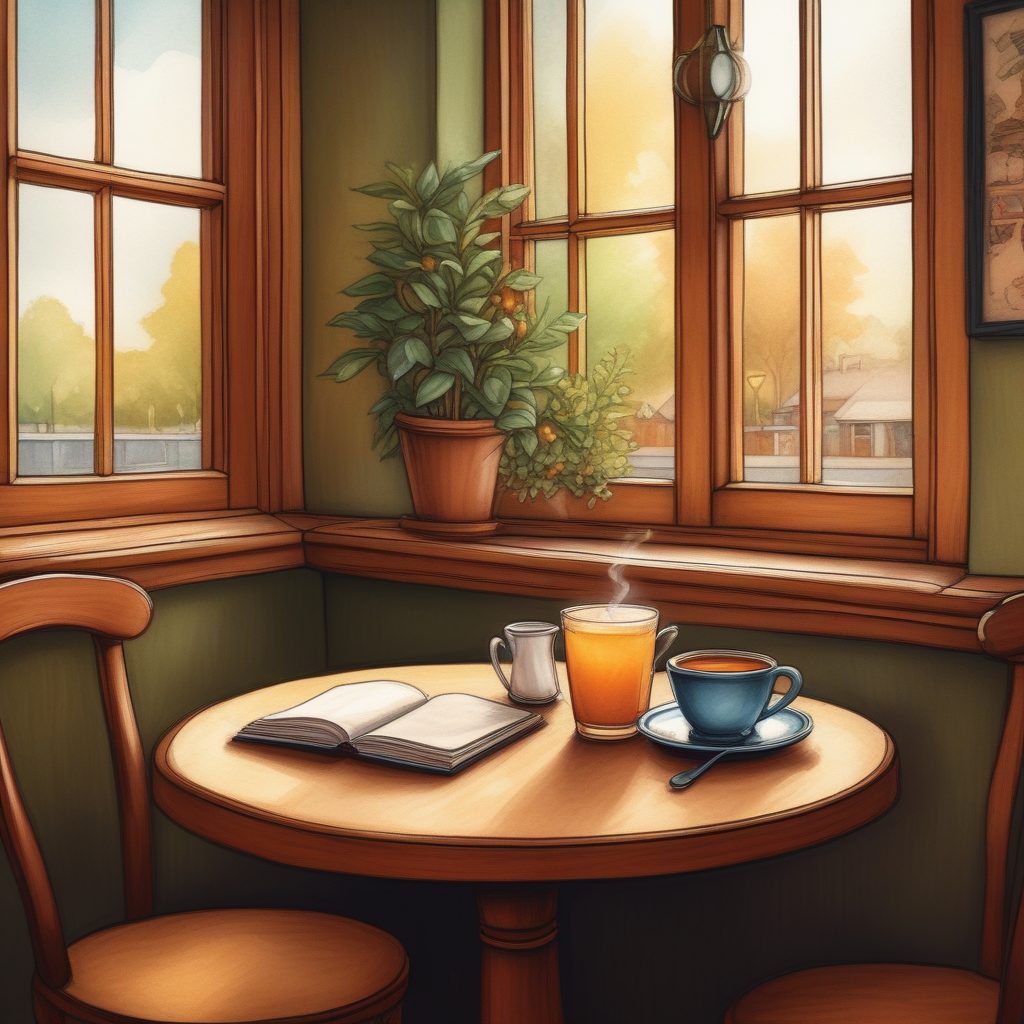 ☕️日常小美好！温馨手绘咖啡店一角，冬日氛围感拉满！